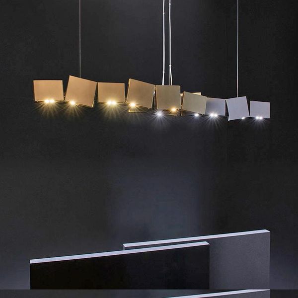 

pendant lamps postmodern novelty iron box chandelier lighting restaurant decoration hanging lights dining room lamp for kitchen island