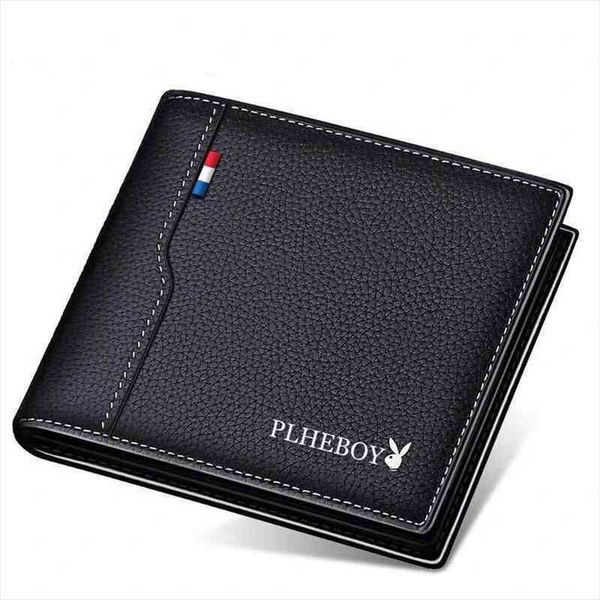 

style mens short trend horizontal leisure fashion wallet, Red;black