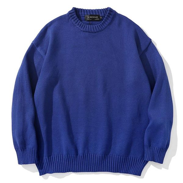 

men's sweaters mens multi color knit sweater streetwear hiphop 2021 vintage harajuku loose knitted couple pullover 11-color, White;black