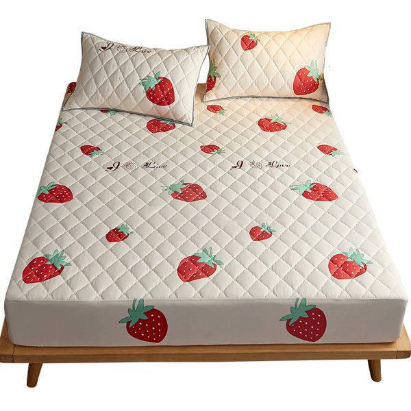 

sheets & sets simple breathable bed sheet polyester plant print colorful fitted bed sheet set cute protege matelas home products di50cd fd5l
