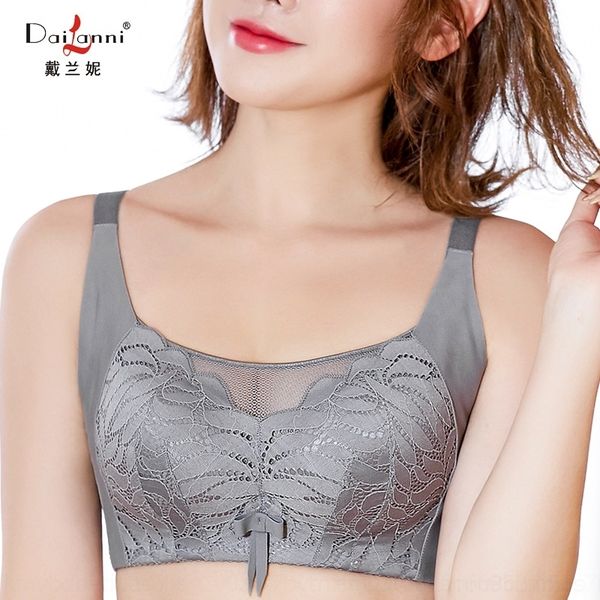 

v5y 9780 large size vest women's vest rimless anti light gathering bra with large bra and small women's underwear adjustable waist, Red;black