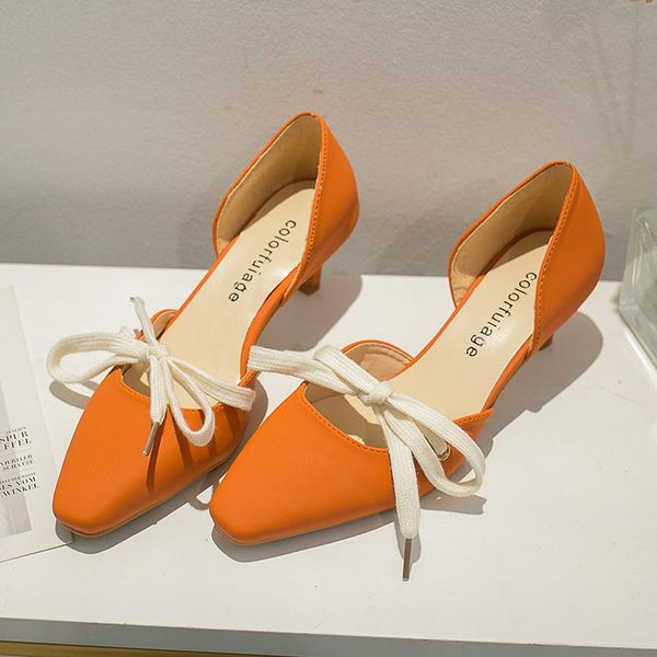Kleid Schuhe Schöne Frauen Lace Up Pumps High Heels Super Nette Marke Für Frau Casual Wilde Weibliche Sandalen Einkaufen