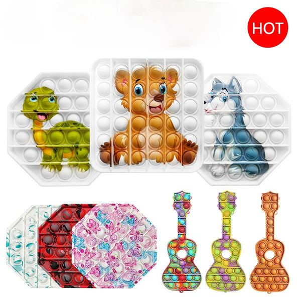 

Colorful style pop it Figet Toy game Stress Relief For Kids Adults Early Educational Simple Dimple 10cm silica gel interaction