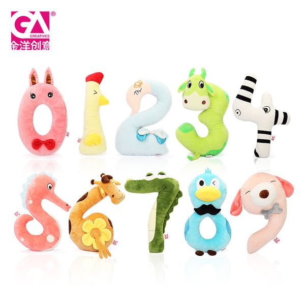 

digital early education toys animal pillow baby doll newborn gifts creative combination plush pendant