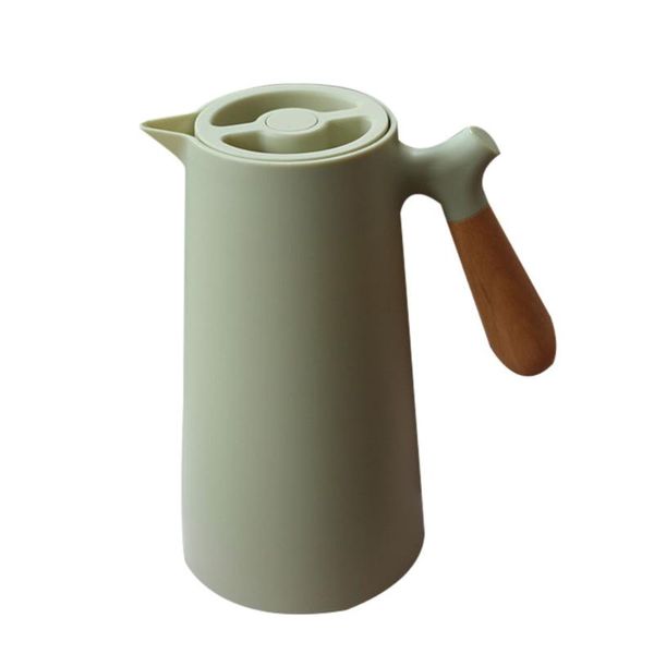 

water bottles 1pc 1l nordic style insulated pot wooden handle coffee fashion kettle