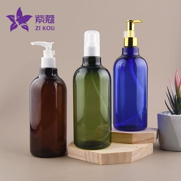 

high-end -selling low-cost travel 5pcs 500ml long neck pet plastic bottle oil lotion pump storage bottles & jars