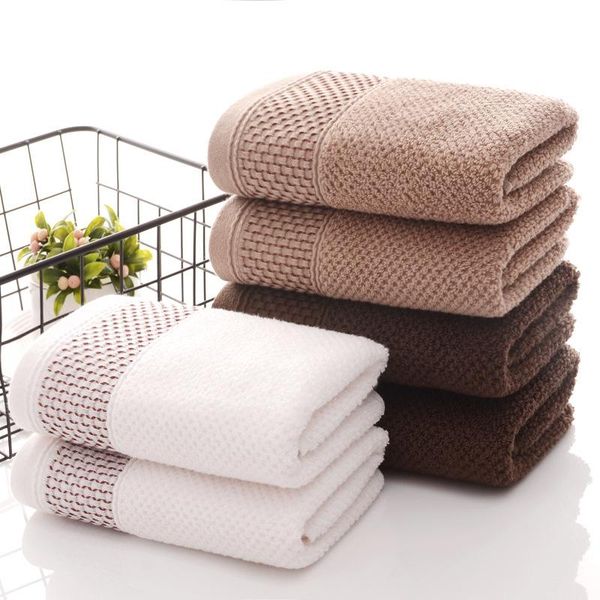 

towel white twill cotton home daily necessities coffee bath face absorbent thick bathroom set for family guest bd51a