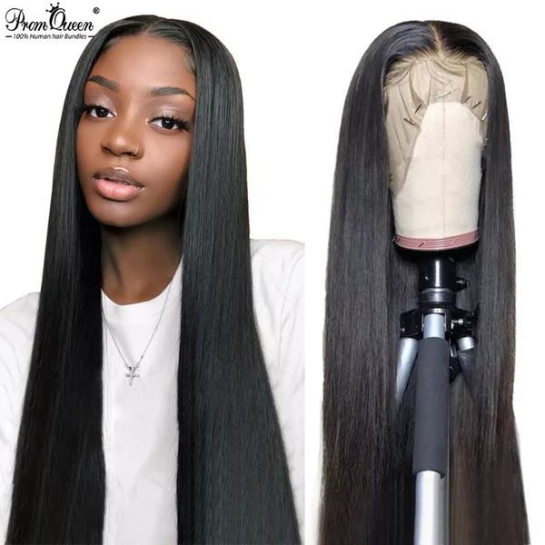 

lace wigs straight front human hair for black women 4x4 5x5 6x6 transparent 13x6 hd frontal wig brazilian closure, Black;brown