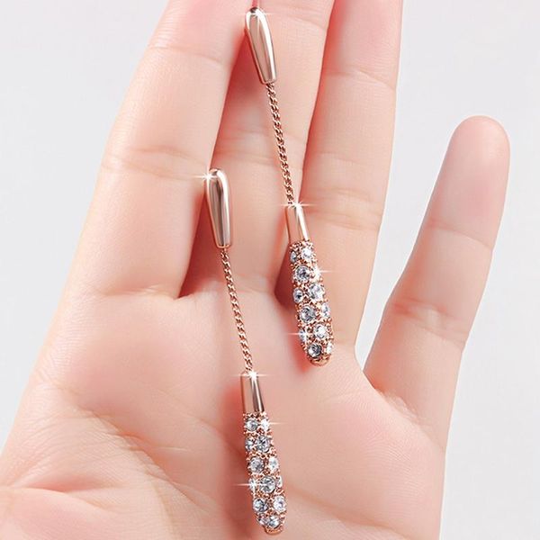 

dangle & chandelier 2021 style earrings female fashion and elegant long drop-shaped alloy, Silver