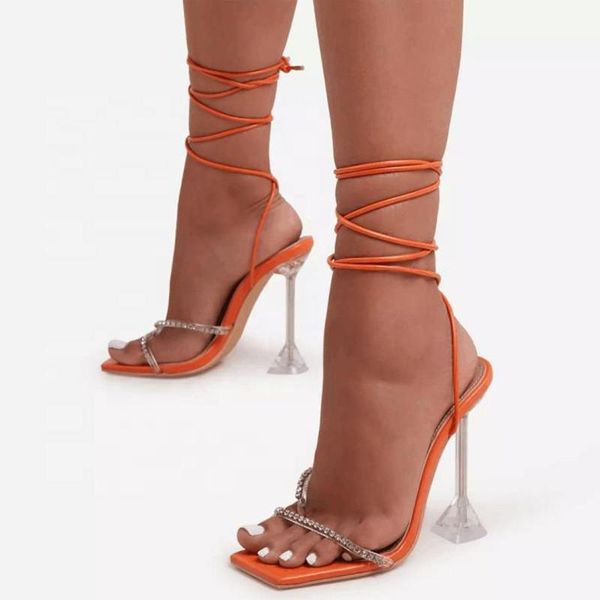 

sandals shinning diamond ornament square peep toe cross strap women sandal shoes summer lady casual crystal kitten clear heel pump, Black