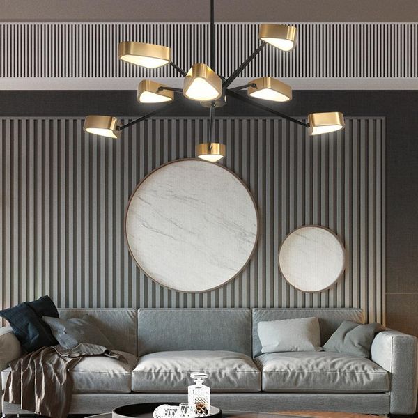 

pendant lamps nordic post modern fence cross design cwholesale selling iron black style home led chandelier luminaire suspension