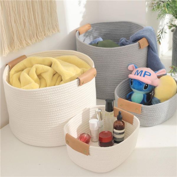 

storage baskets 11xc hand woven clothing laundry basket clothes bucket toy cosmetic container