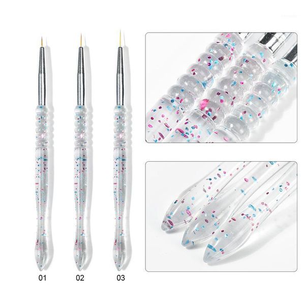 

nail art brush crystal carving pen sequin rod liner painting acrylic uv gel polish drawing gradient tool1, Yellow