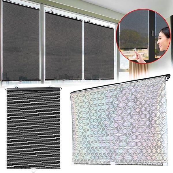 

curtain & drapes perforated balcony suction cup sunshade blackout temporary blinds portable drape for door window home car