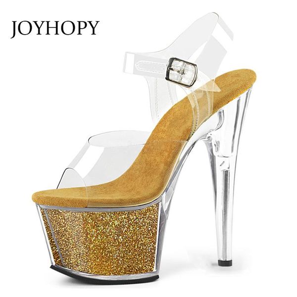 

dress shoes 15/17cm super high heels sandals women transparent crystal gladiator woman bling platform peep toe ws1736, Black