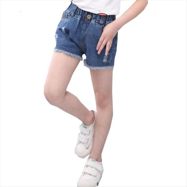 

girls denim shorts summer teenage children kids big cotton short jeans, Black