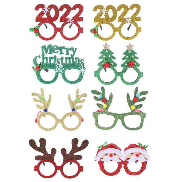 

christmas decorations 8pcs theme eyeglasses creative po props party eyewear