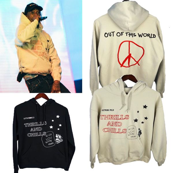 

19ss travis scott lollapalooza hoodie astroworld male sweater vest, Black