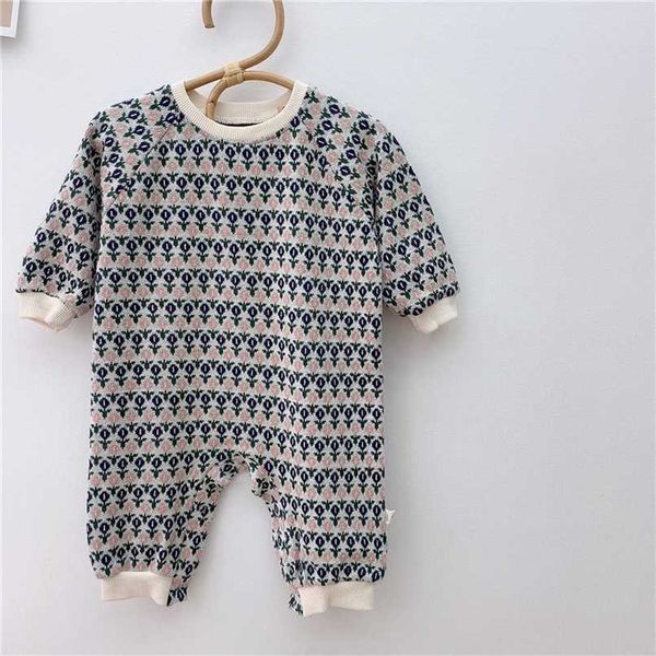 Milancel Spring Baby Rompers Floral Knit Boys Одежда 8 Узор Родился 211011