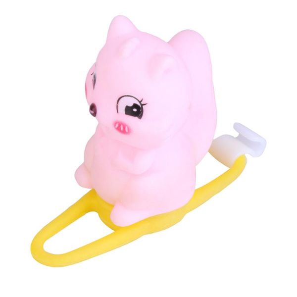 

bike lights yellow glowing simulation animal little squirrel lamp accessory handlebar mounted with button battery for children kid
