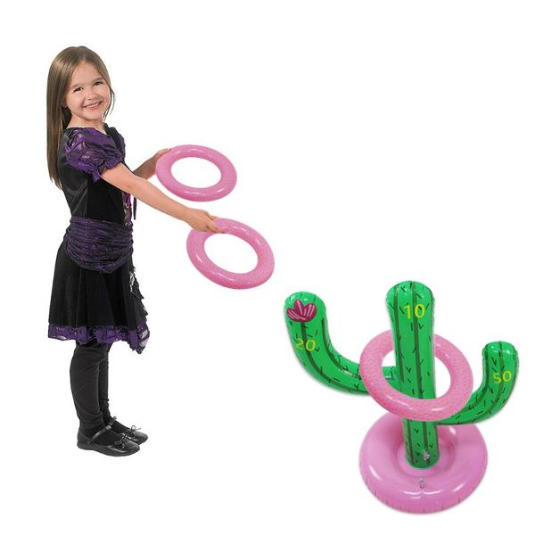 

pool & accessories accessorie inflatable cactus shaped ring toss summer island beach or toys cross game set for kids adults