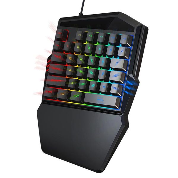 

ergonomic keyboard mouse combo one-handed 35 keys wired set for pc gaming @m23 combos