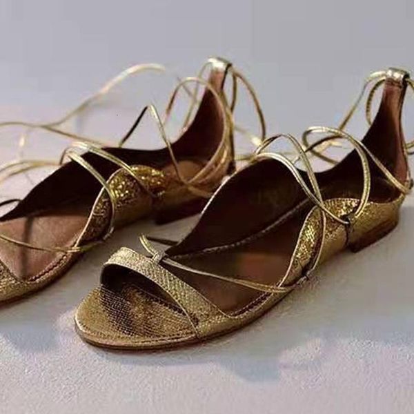 

sandals ribetrini arrival ladies solid lace up round toe women party rome flats quality summer shoes woman d5f6, Black