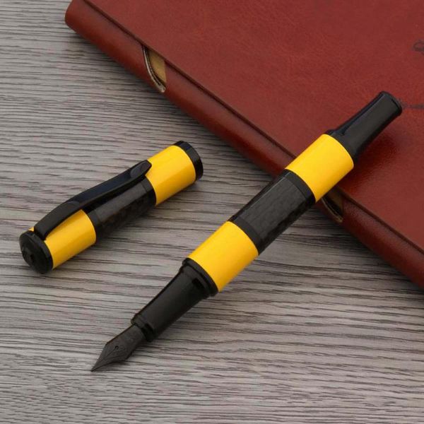 

luxury metal 717 fountain pen carbon fiber black nib writing stationery pens