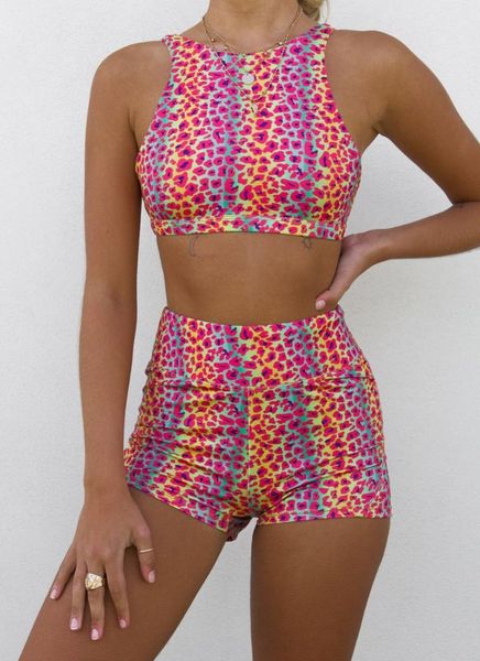 

bikinis set conservative fold 2021 push up sport swimwear women high waist swimsuit femel bathing suit
