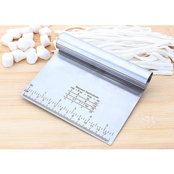 

durable stainless steel pizza dough scraper cutter fondant cake baking pastry spatulas cutters tough kitchen tool accessories & tools