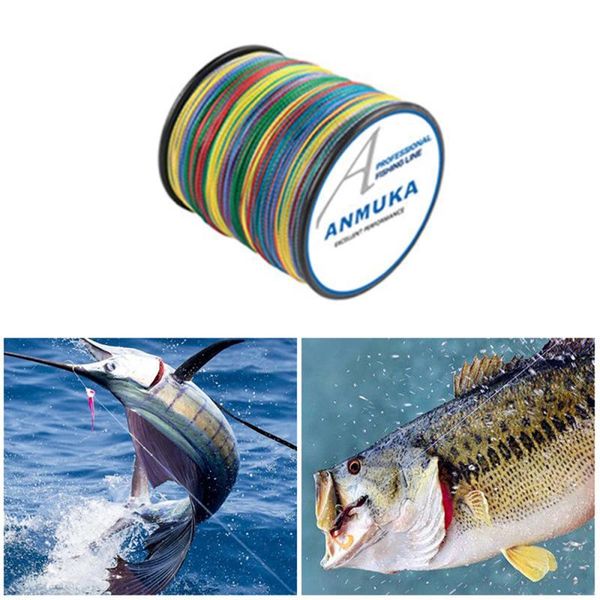 

fishing line strong 4 strands braided super power abrasion resistant monofilament nylon braid