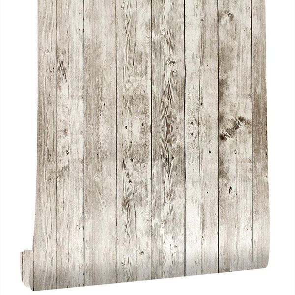 

600 cm imitation wood grain panel wallpaper waterproof pvc self adhesive roll for living room kids wallpapers
