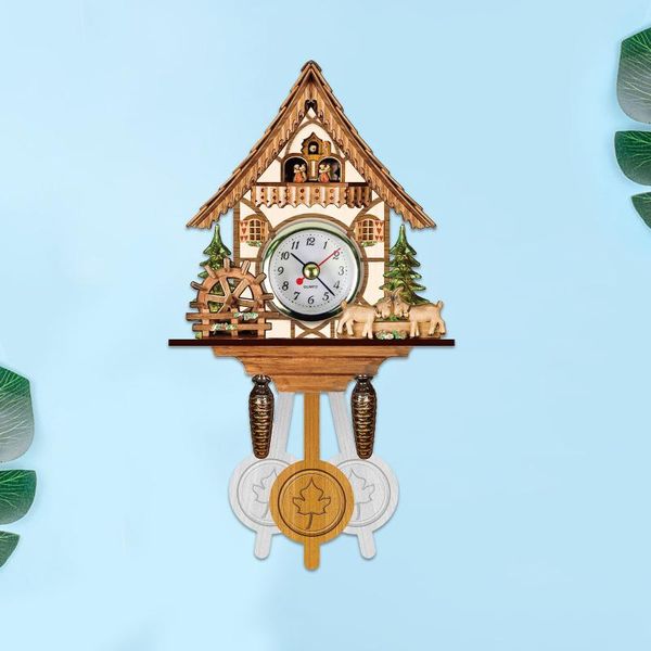 

cuckoo wall clocks chime alarm clock retro wooden living room home decoration accessories for bedroom