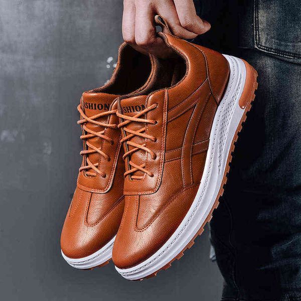 

2021 autumn men's shoes fashion trend casual student comfortable sneakers sports pu, Black