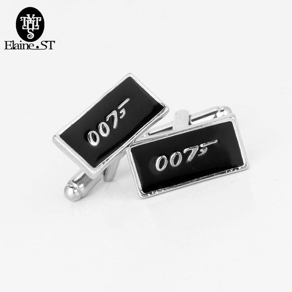 

superhero 007 sleeve buttons fashion novelty bond movie design copper material french cufflinks wholesale, Silver