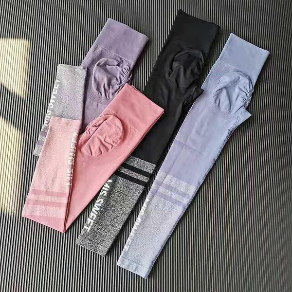 

yoga outfit 2021 style women fitness leggings high waist workout running leggins casual long pants scrunch