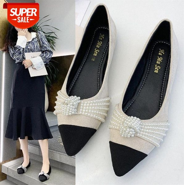 

korean style thin temperament single shoes women's suede fairy work casual #bt9a
