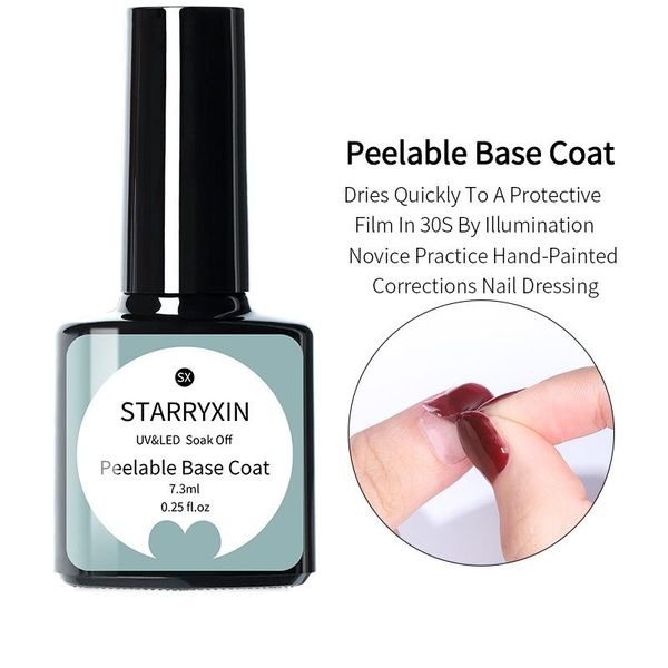

nail polish 21 styles function gel 7.3ml peelable base coat uv lamp for art tips manicure soak off multifunctional