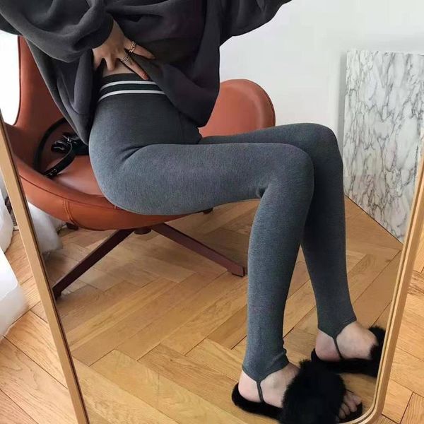 

women's leggings 2021 high waist pants women fashion slim stretchy skinny broken hole pencil solid streetwear trousers womens spring, Black