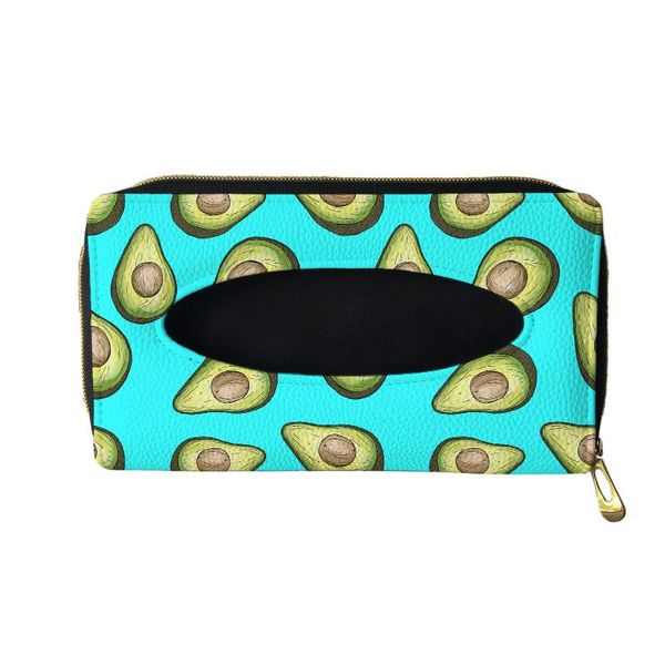 

tissue boxes & napkins avocado pattern pu leather car box sun visor holder hanging auto interior storage decoration accessories