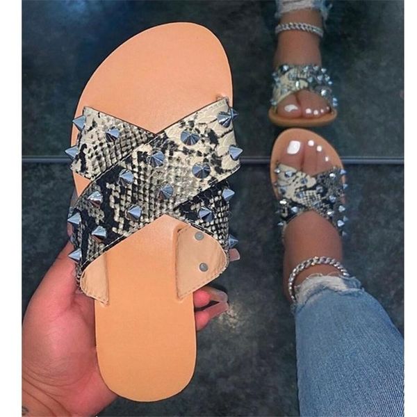 

slippers fashion summer women's rivet cross, Black