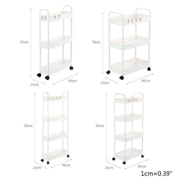 

laundry bags 667a rolling storage cart 3/4 tier mobile shelving unit organizer bathroom kitchen