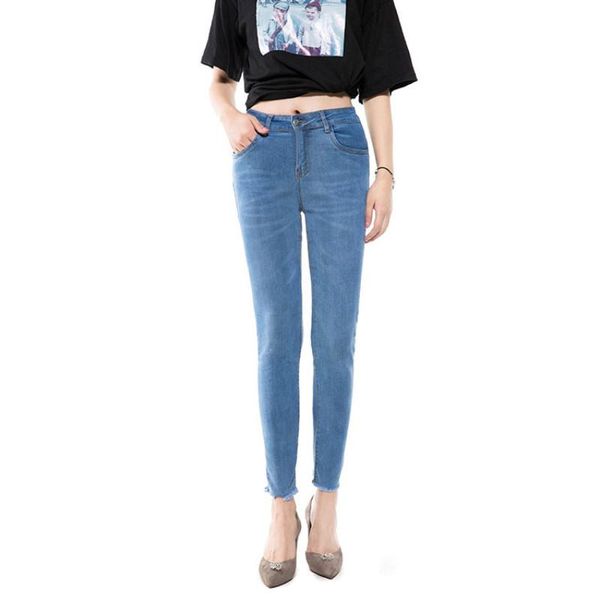 

women's jeans for women black high waist with large size, Blue