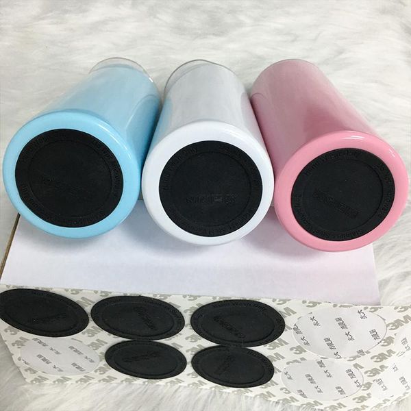 Mats Pads 20oz 30oz Bicchieri sottobicchiere autoadesivi in gomma di silicone Rotondo incollabile Fondo della tazza Adesivi protettivi per bottiglie protettivi ECO RH05410