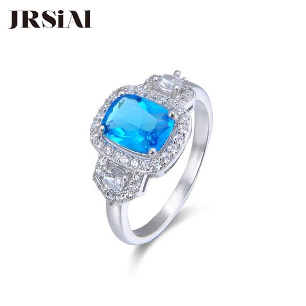 

cluster rings jrsial 925 sterling silver jewelry zircon ring glass personality woman korean fashion, Golden;silver