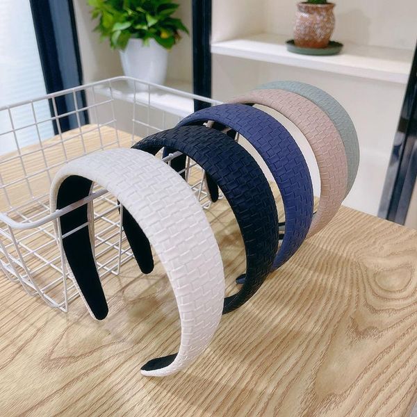 

hair accessories women girls pu leather plain hairband headband adult