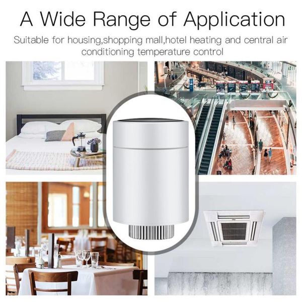 

smart home control tuya zigbee thermostatic radiator valve trv programmable actuator temperature controller support alexa