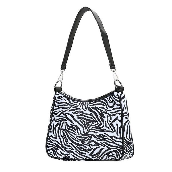 

classic clutch handbags for women zebra pattern shoulder bag underarm purse tote zipper closure totes