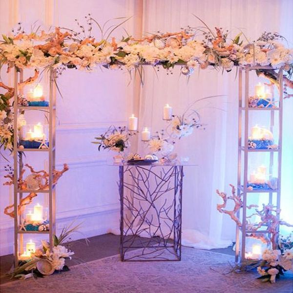 

candle holders 2pcs) design metal gold mental candelabra wedding centerpieces stage decoration holder