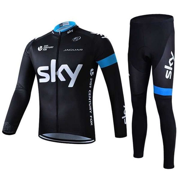 

Black blue long sleeve suit spring summer autumn cycling mountain bike breathable sportswear
